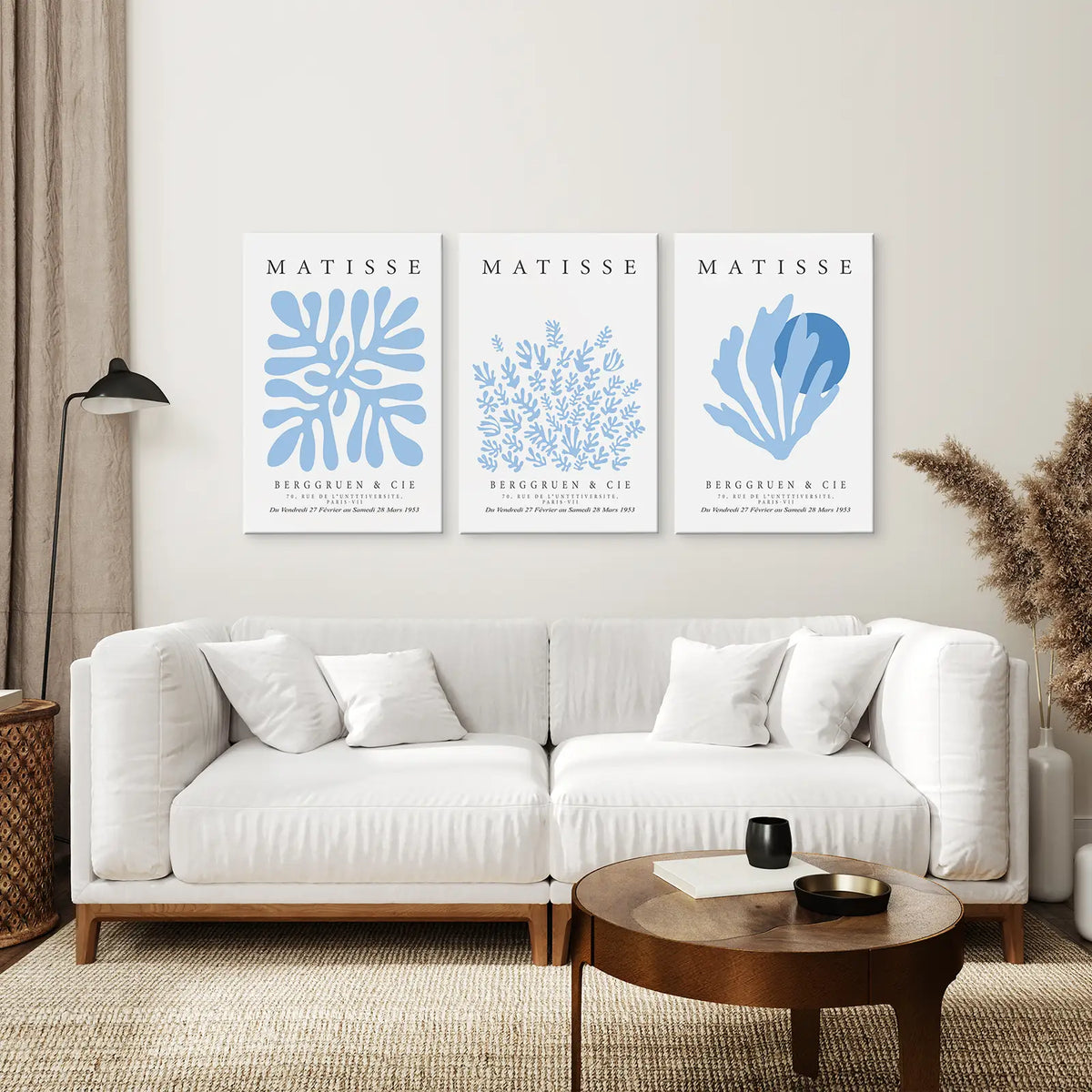 Light Blue Matisse Exhibition Wall Prints Set