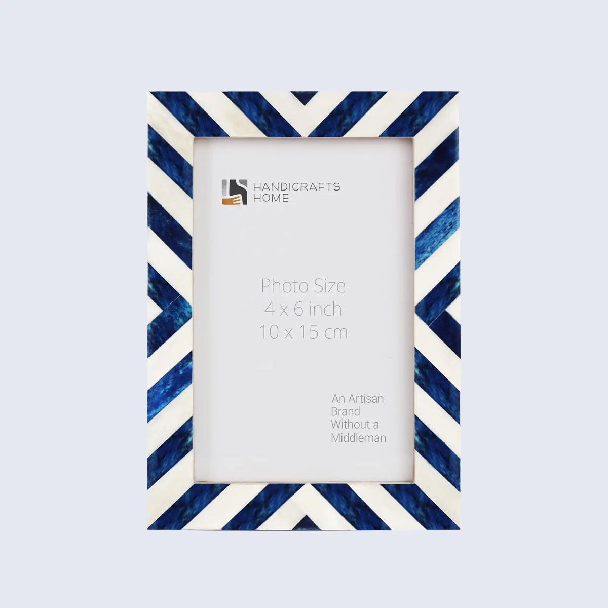 Blue White Chevron Picture Frame