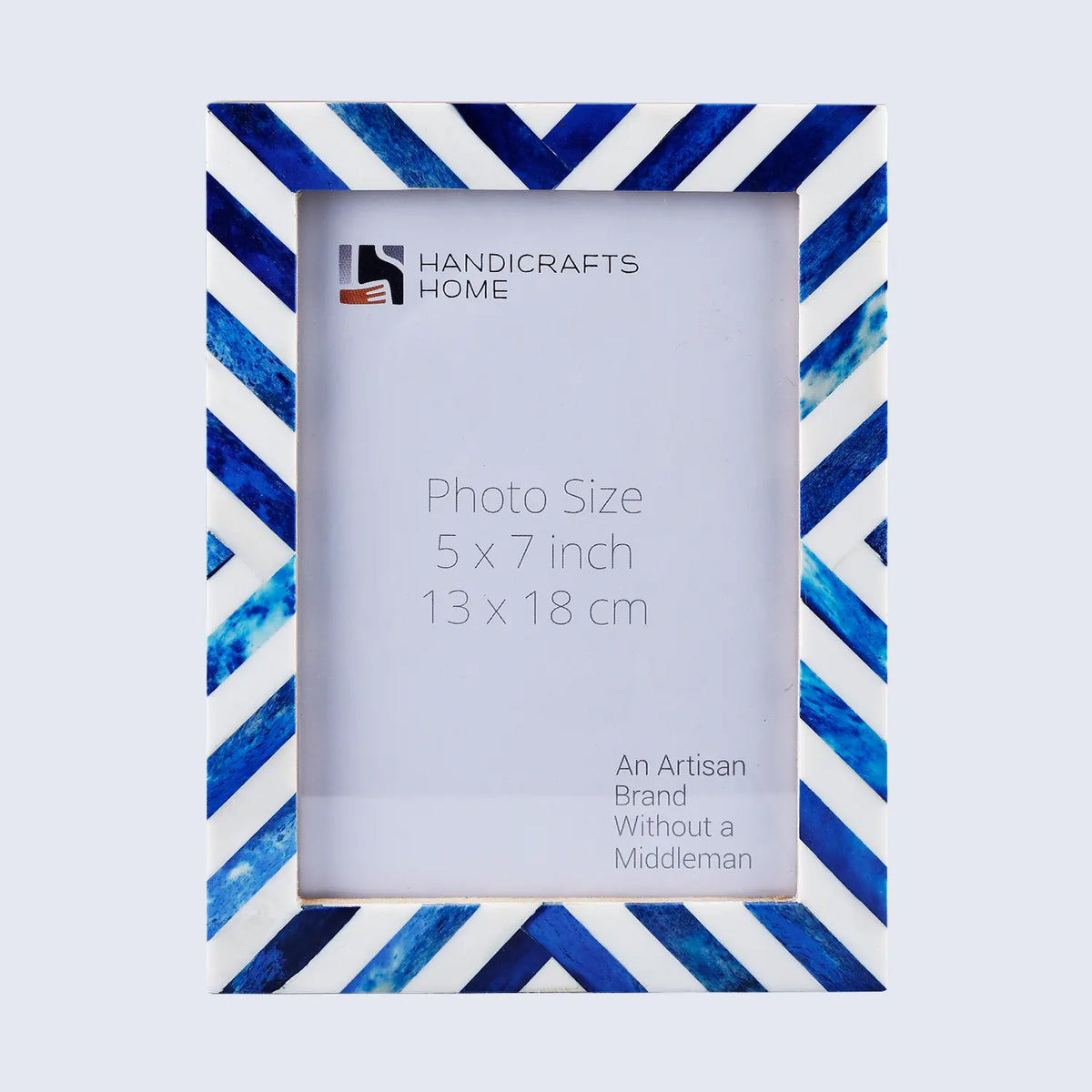 Blue White Chevron Picture Frame