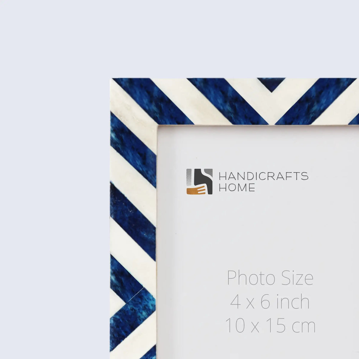 Blue White Chevron Picture Frame
