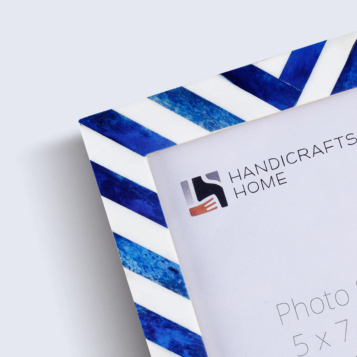 Blue White Chevron Picture Frame