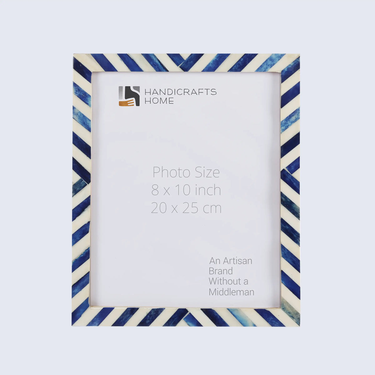 Blue White Chevron Picture Frame