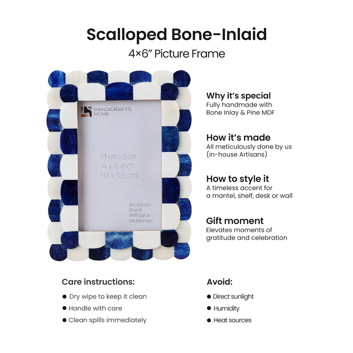 Scalloped Pattern Collection Picture Frame
