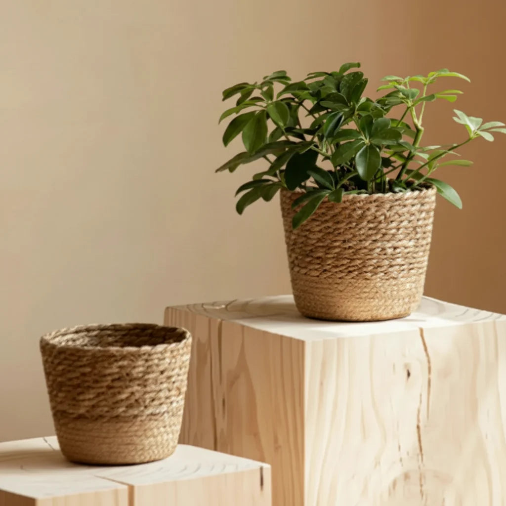 Woven Seaweed Planter