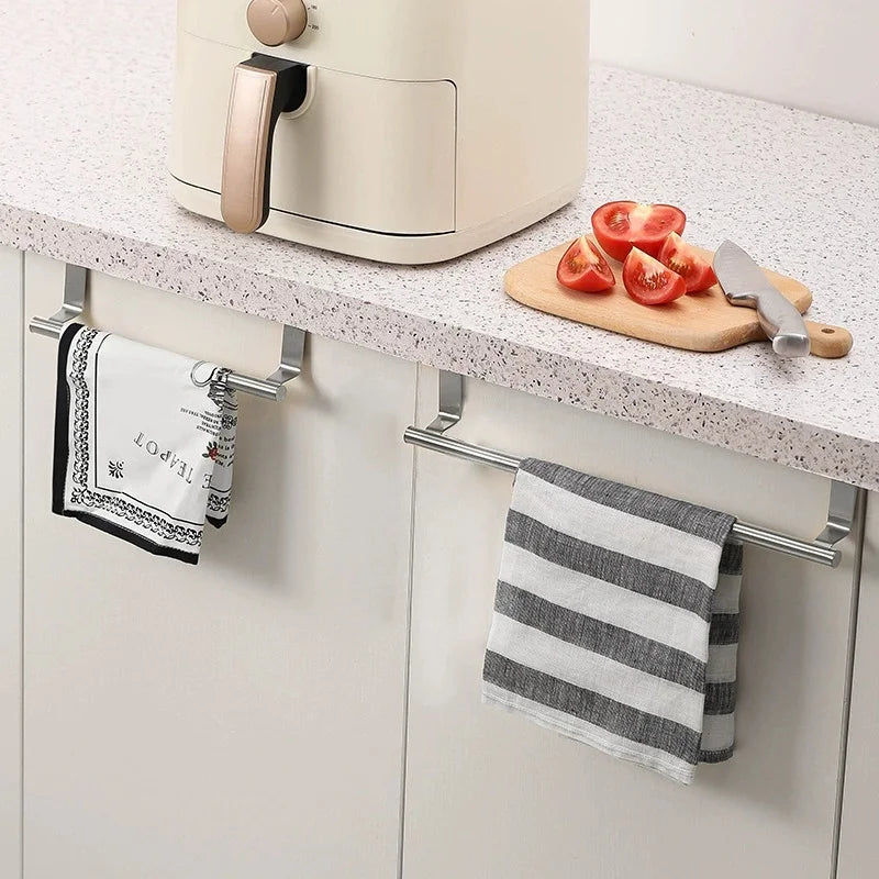 Over Door Stainless Steel Hanging Towel Rack