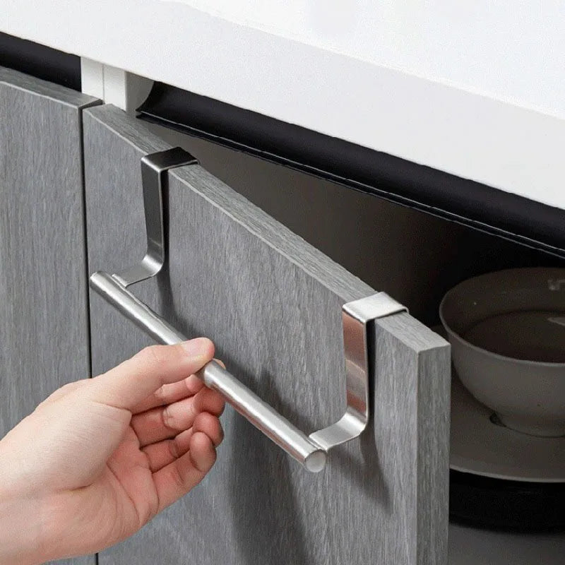 Over Door Stainless Steel Hanging Towel Rack