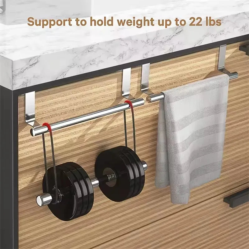 Over Door Stainless Steel Hanging Towel Rack