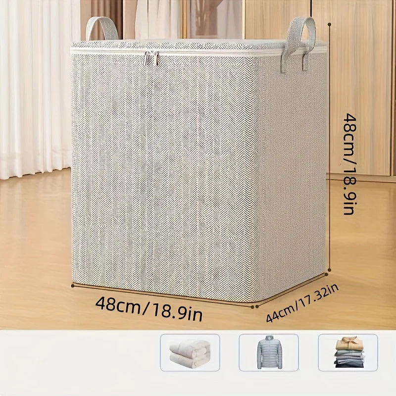 Large Woven Storage Bin with Lid