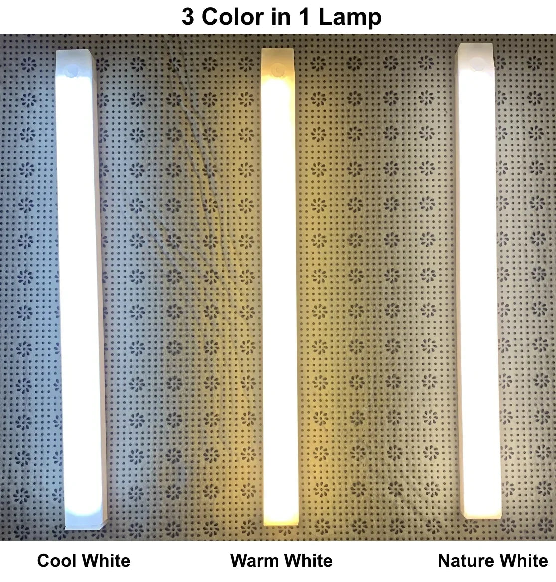 Under-Cabinet LED Bar Light — Rechargeable, Dimmable, Motion Sensor