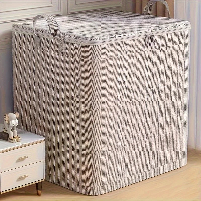Large Woven Storage Bin with Lid