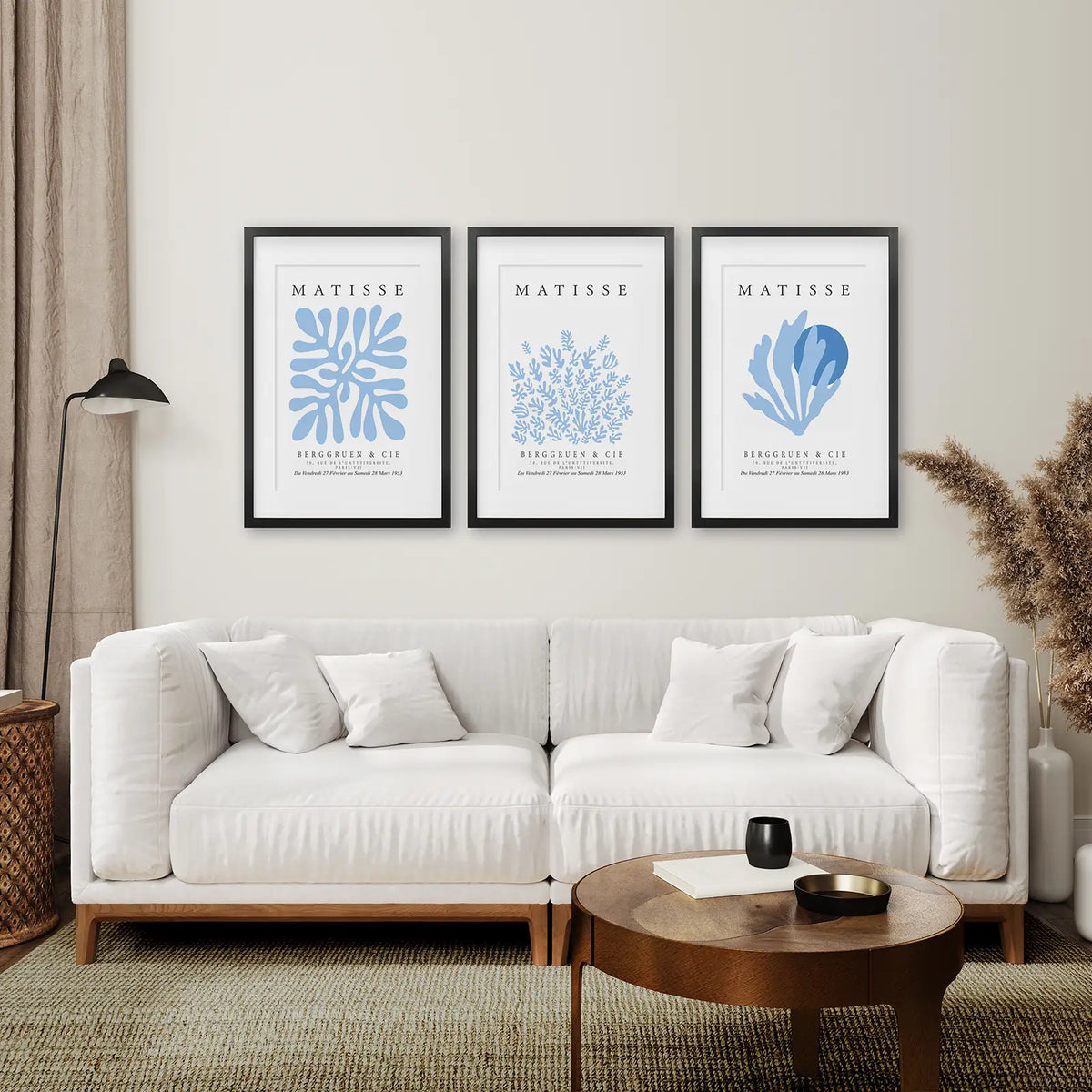 Light Blue Matisse Exhibition Wall Prints Set