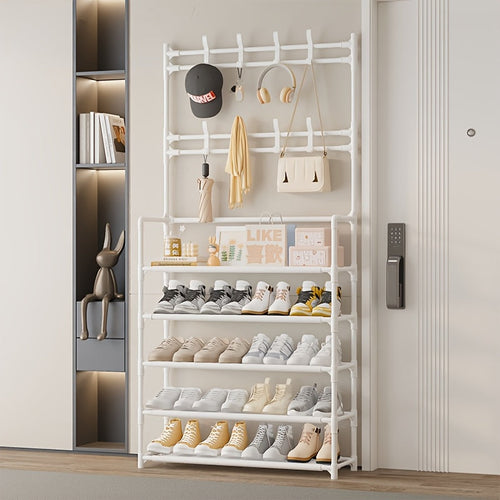 2-in-1 Entryway Shoe Rack & Coat Hanger