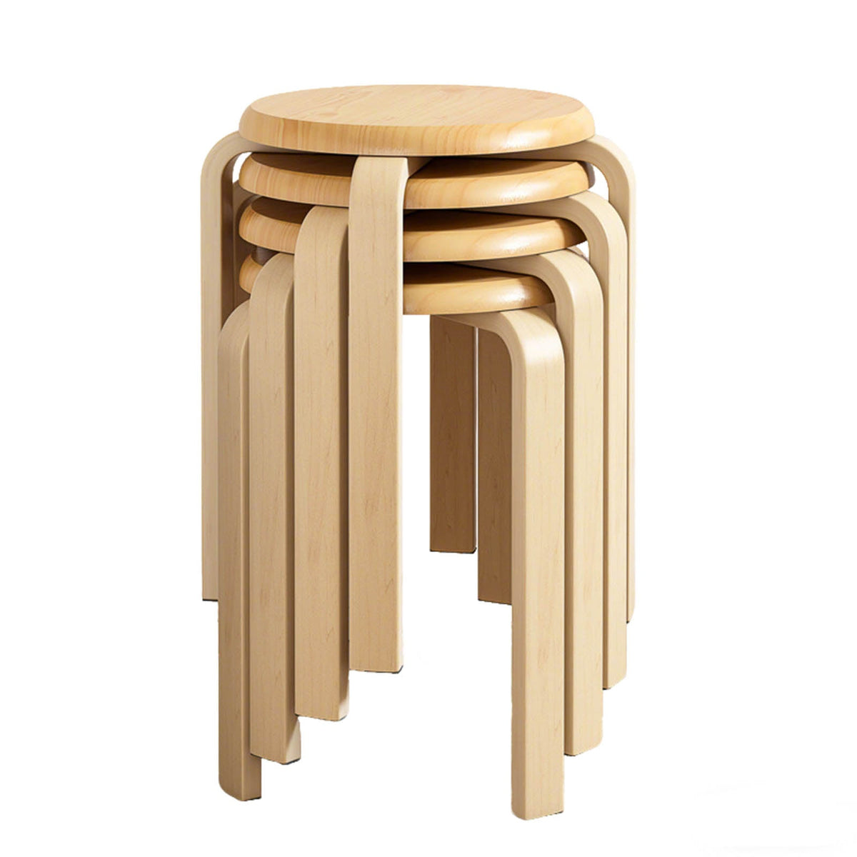 Stackable Bentwood Nesting Stools Set of 4