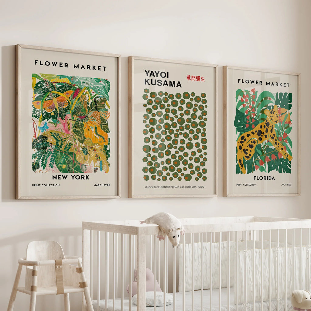 Flower Market - Modern Tropical Wall Prints Set