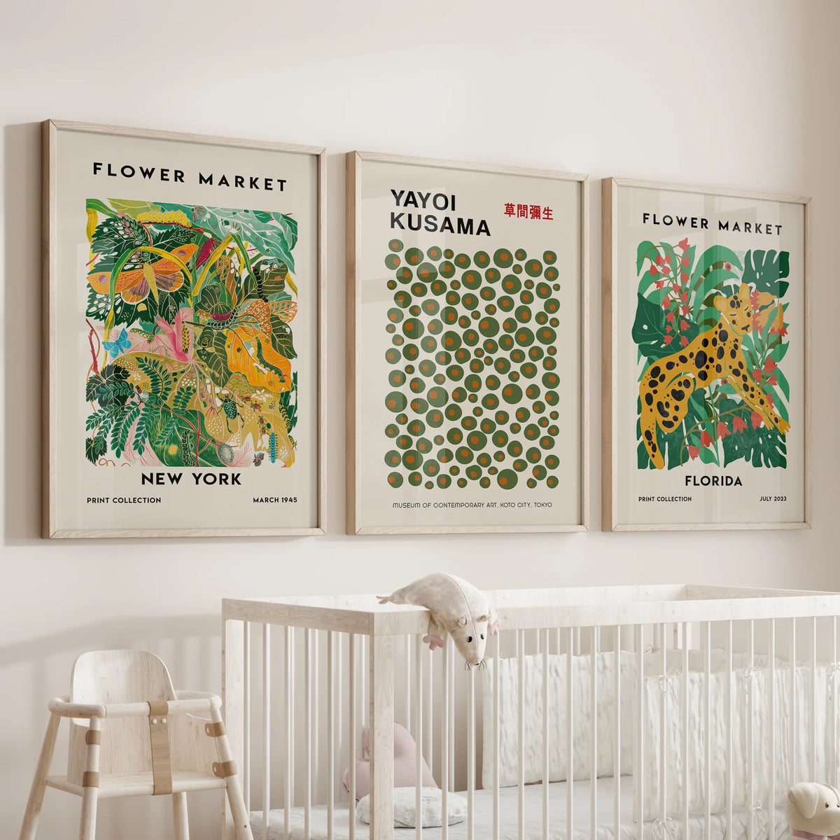 Flower Market - Modern Tropical Wall Prints Set