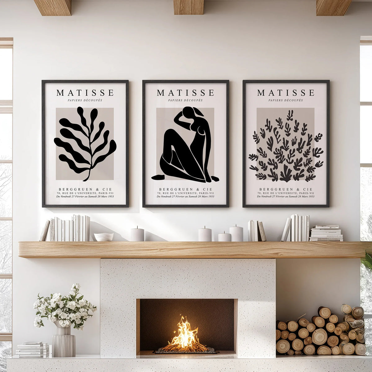 Matisse Minimalist Botanical, Figure Wall Prints Set