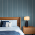 Pinstripe Dot (Blue) Removable Wallpaper
