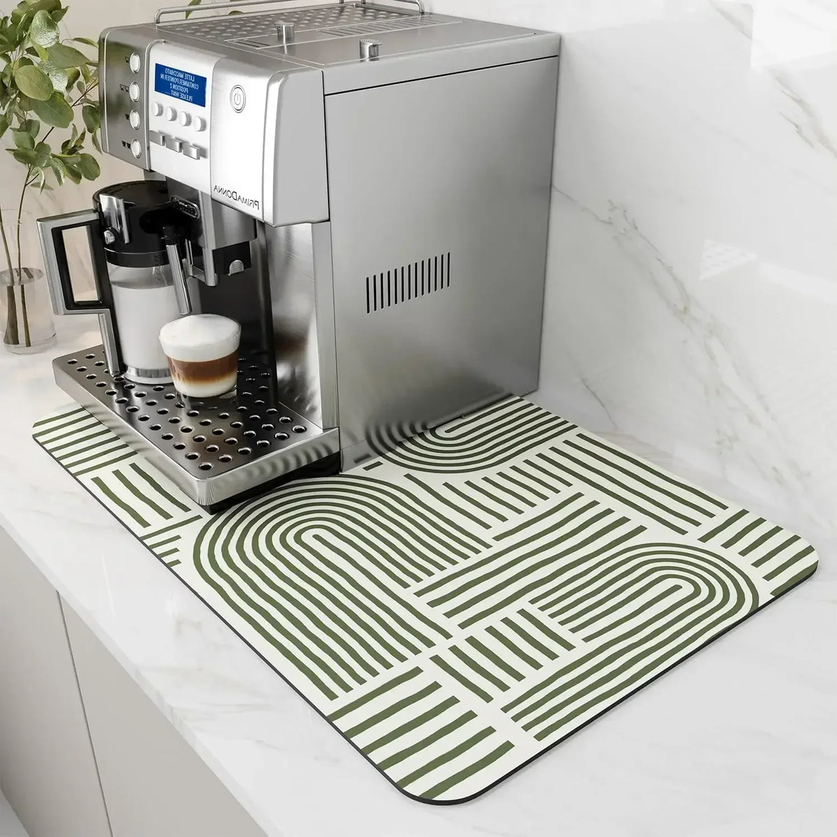 Coffee Station Mat - Water-Absorbent, Non-Slip