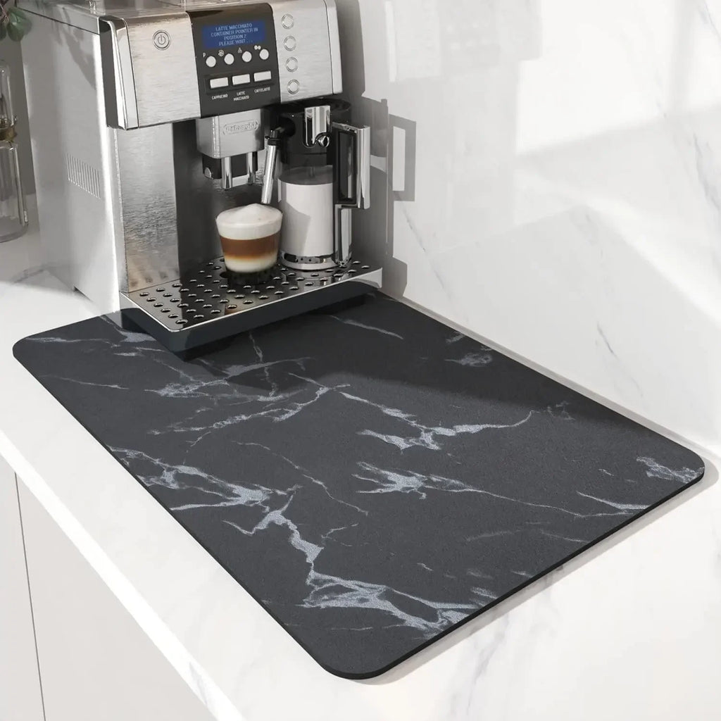 Coffee Station Mat - Water-Absorbent, Non-Slip