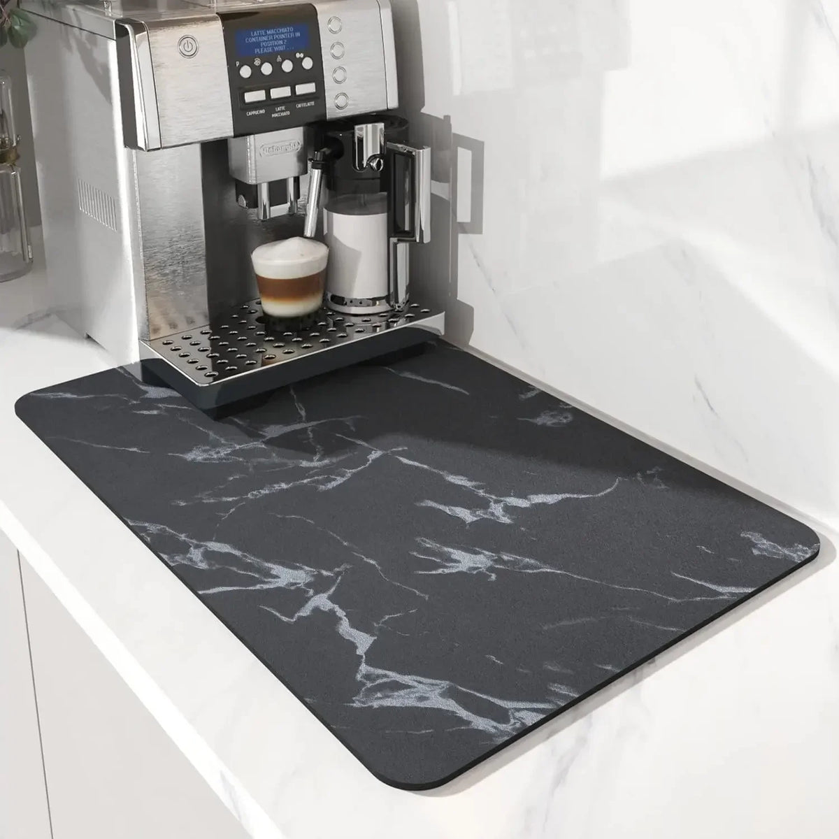 Coffee Station Mat - Water-Absorbent, Non-Slip