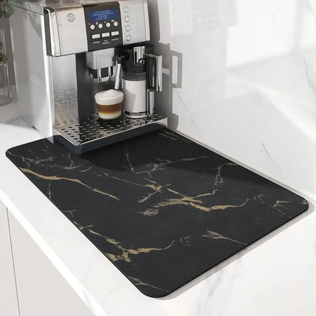 Coffee Station Mat - Water-Absorbent, Non-Slip