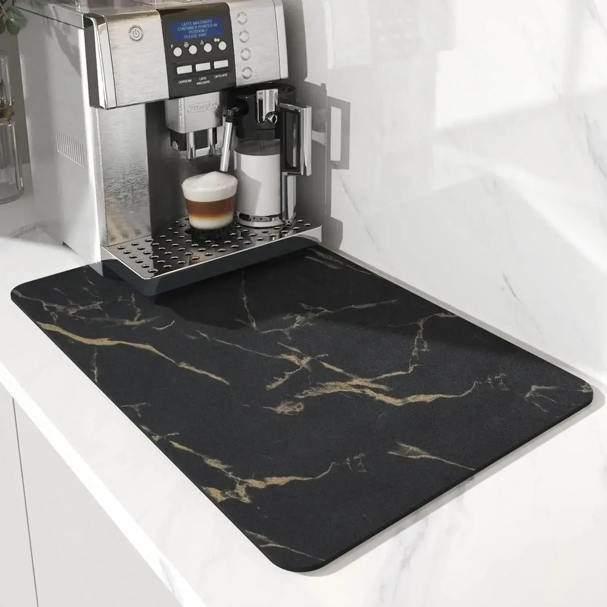 Coffee Station Mat - Water-Absorbent, Non-Slip