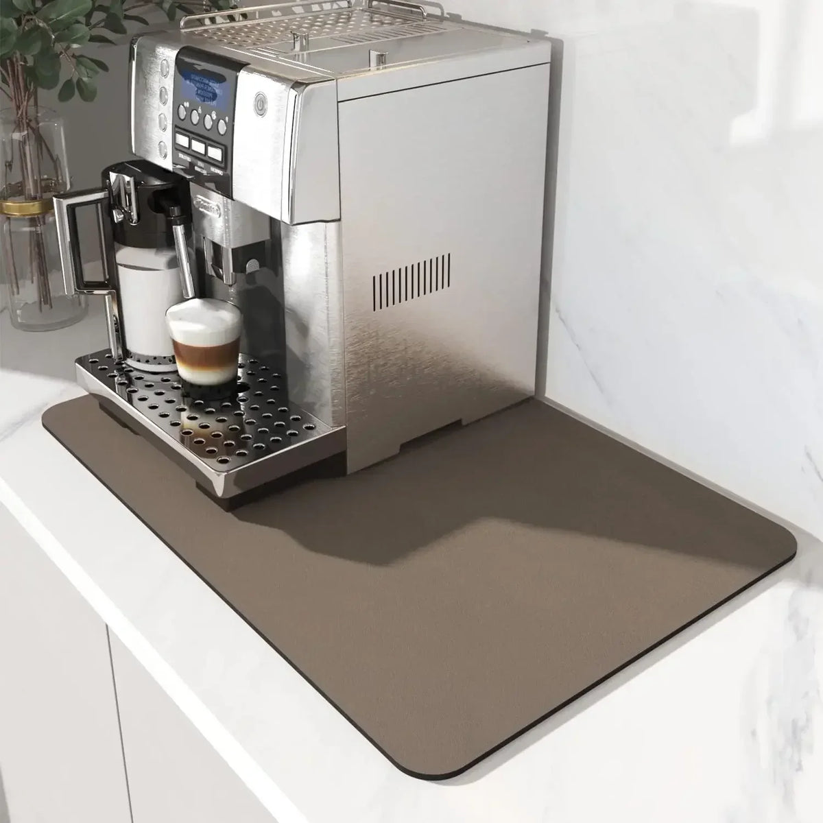 Coffee Station Mat - Water-Absorbent, Non-Slip