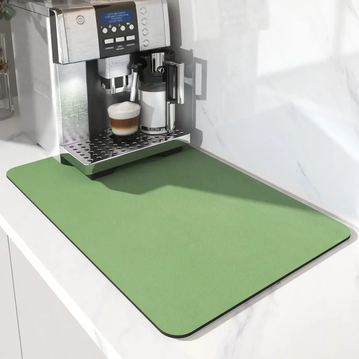 Coffee Station Mat - Water-Absorbent, Non-Slip