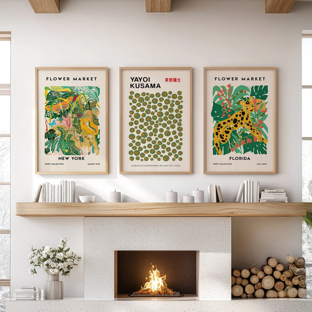 Flower Market - Modern Tropical Wall Prints Set