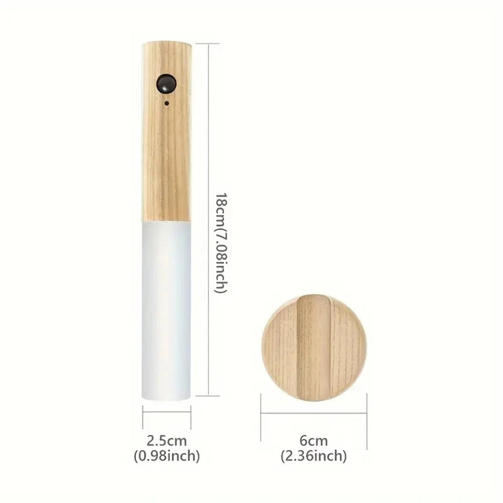 Wooden Wall Sconce — Rechargeable Motion Sensor Night Light