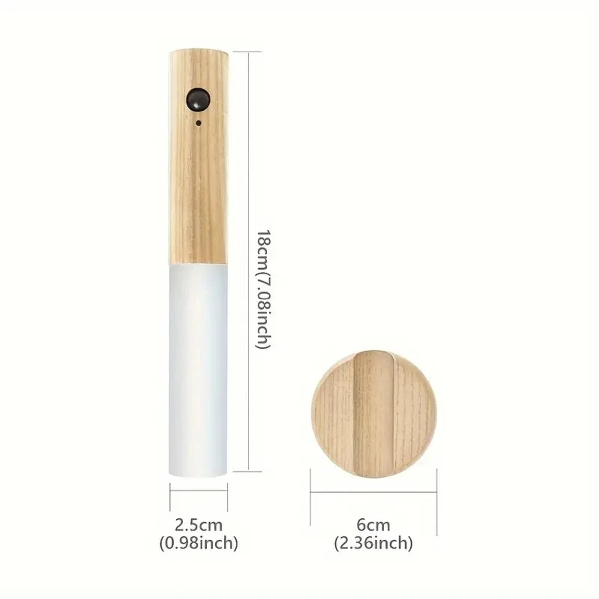 Wooden Wall Sconce — Rechargeable Motion Sensor Night Light