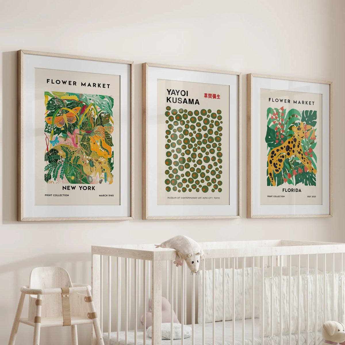 Flower Market - Modern Tropical Wall Prints Set
