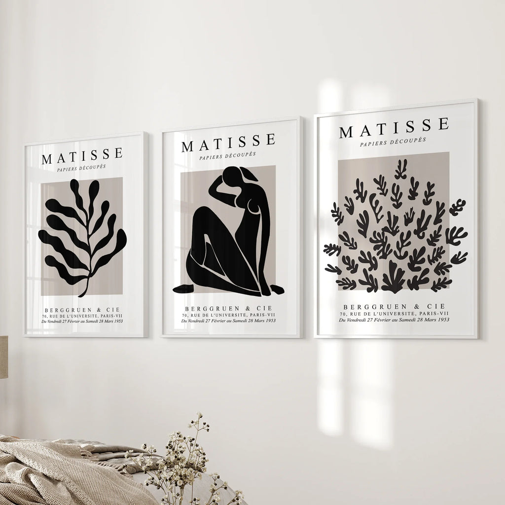 Matisse Minimalist Botanical, Figure Wall Prints Set