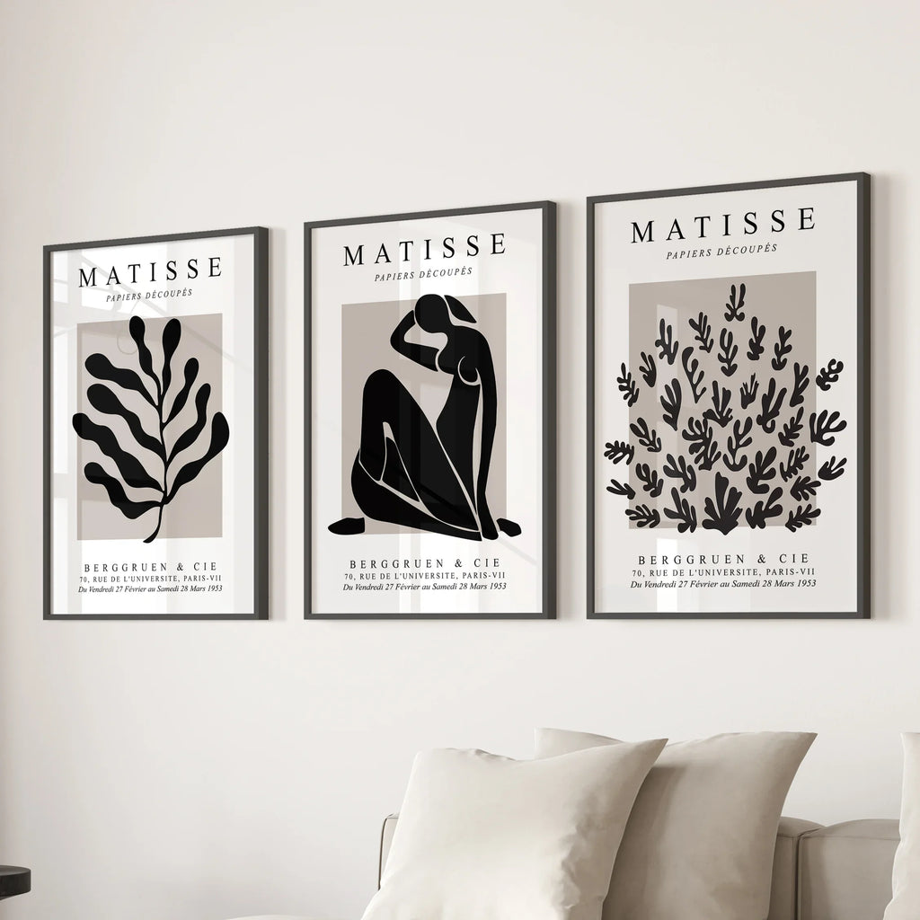 Matisse Minimalist Botanical, Figure Wall Prints Set