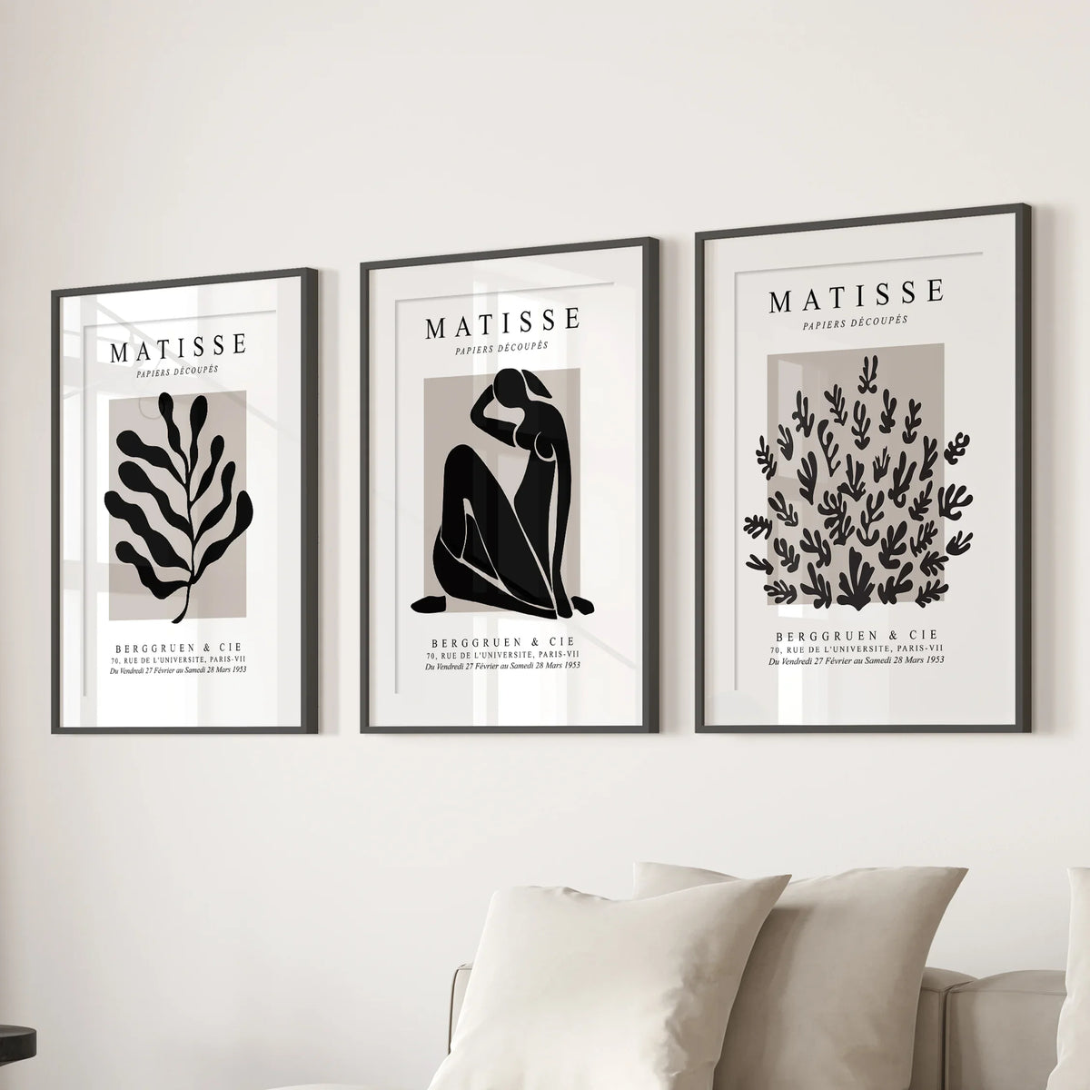 Matisse Minimalist Botanical, Figure Wall Prints Set