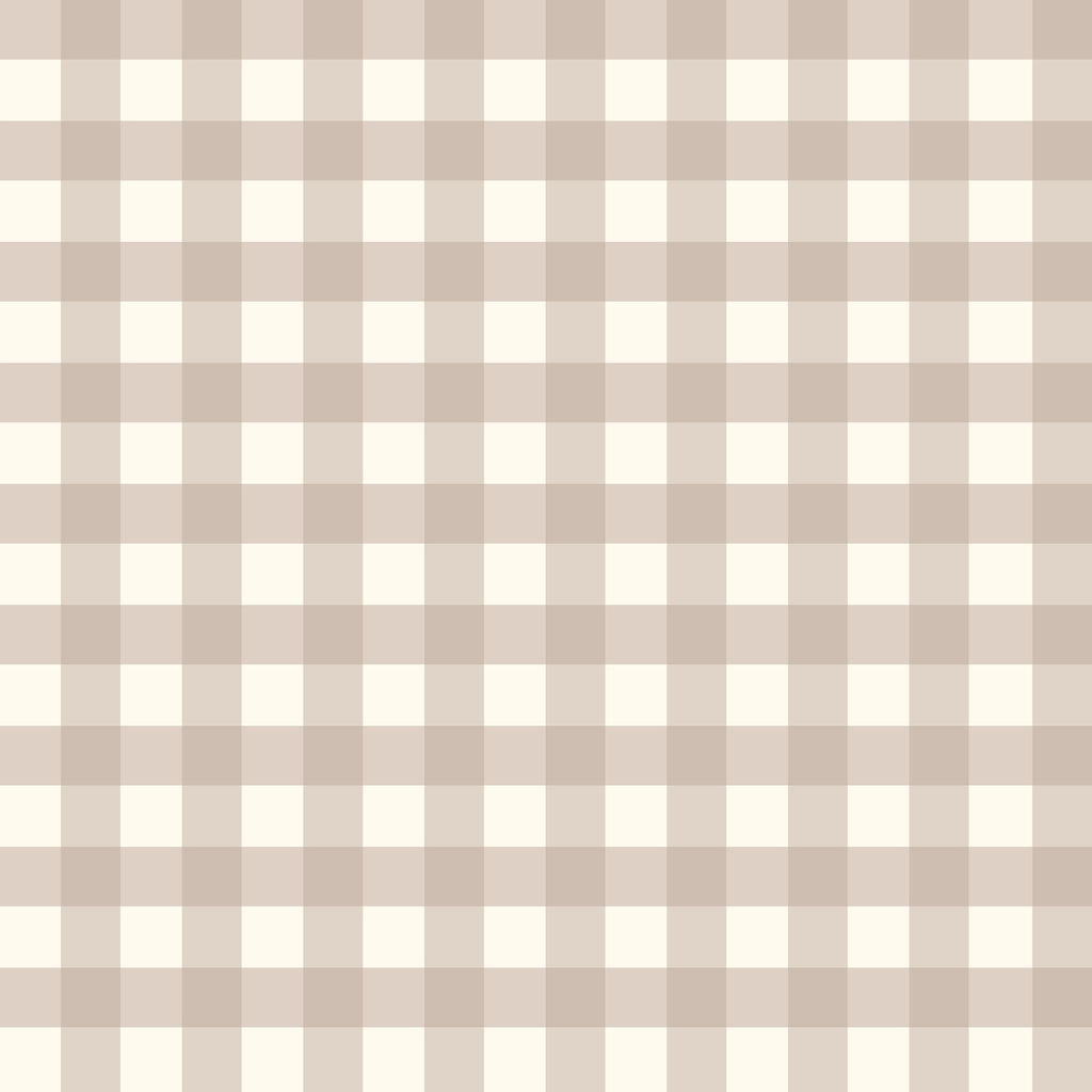Willowside Gingham (Tan) Removable Wallpaper
