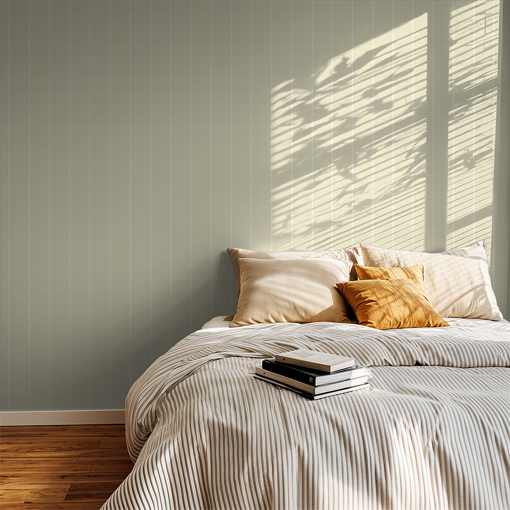 Pinstripe Dot (Yellow) Removable Wallpaper