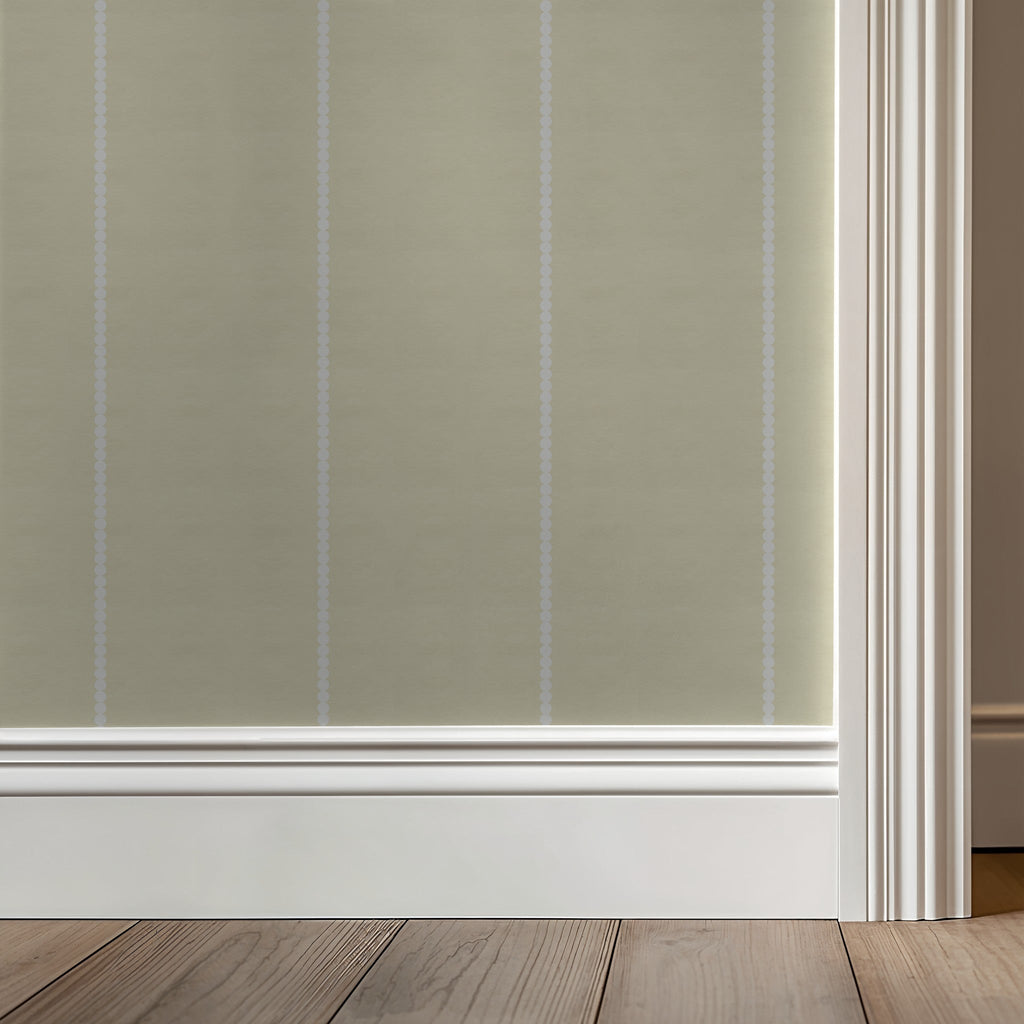 Pinstripe Dot (Yellow) Removable Wallpaper