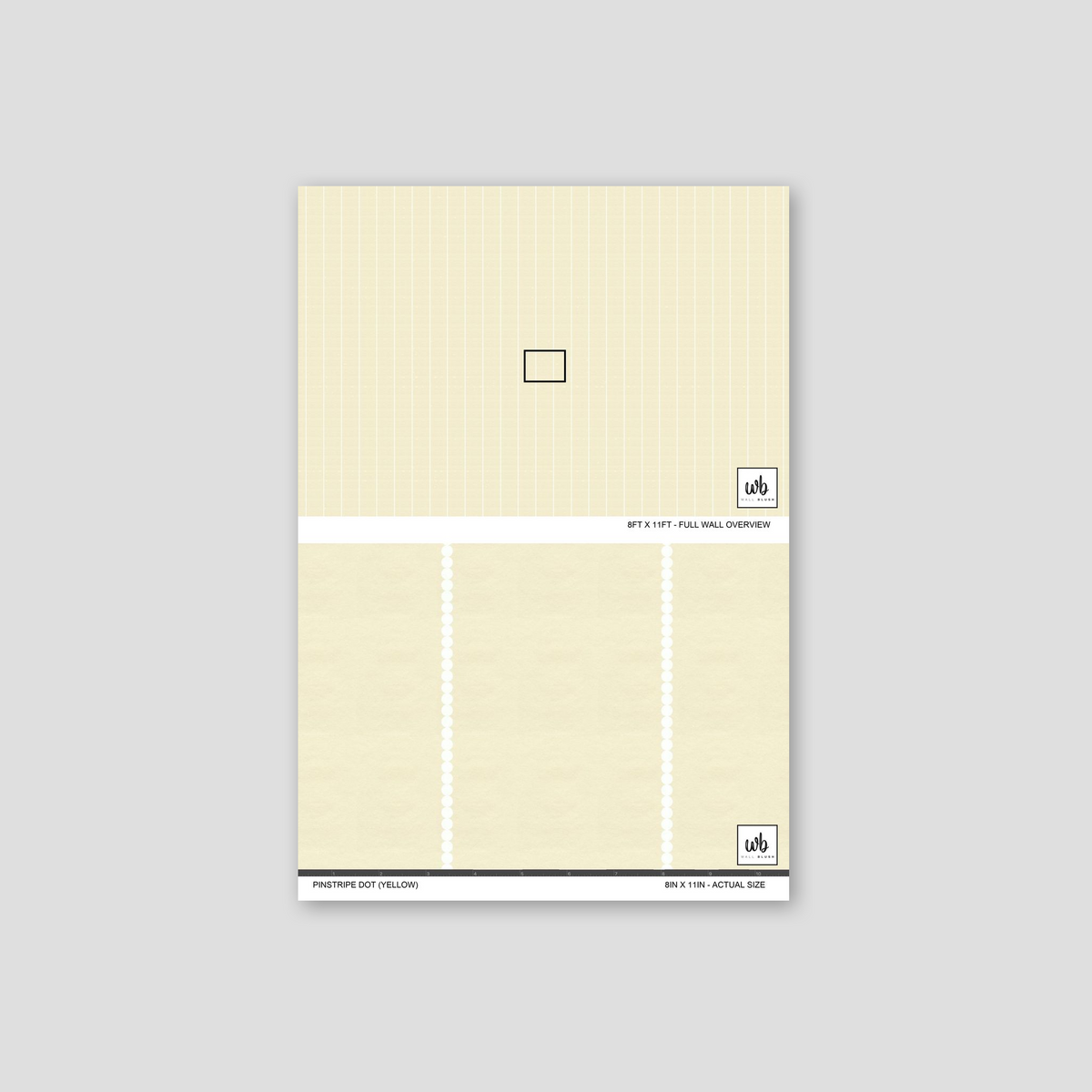 Pinstripe Dot (Yellow) Removable Wallpaper