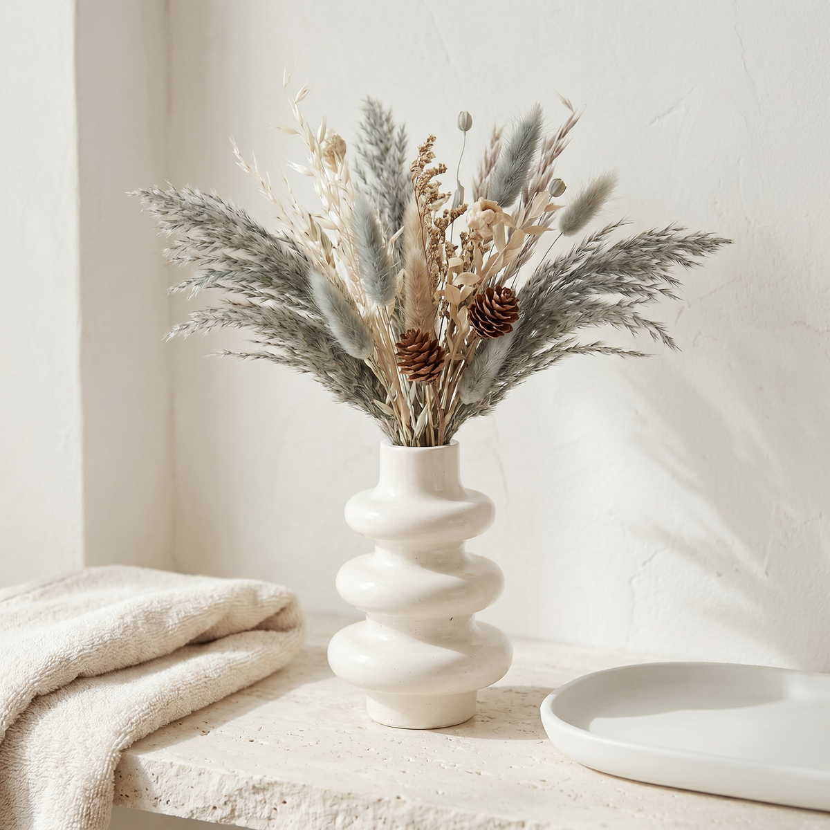 Stacked Bubble 3-Tier Vase