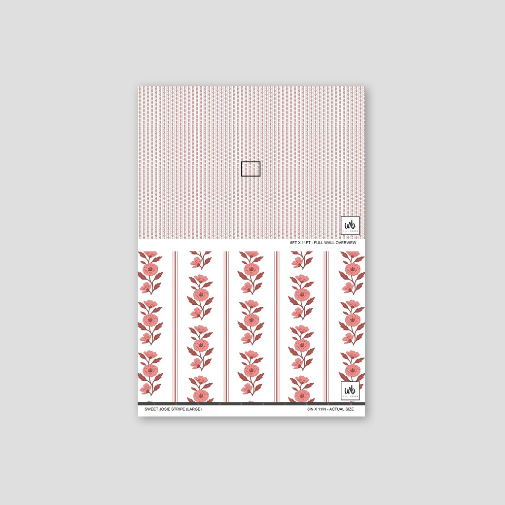 Sweet Josie Stripe (Large) Removable Wallpaper