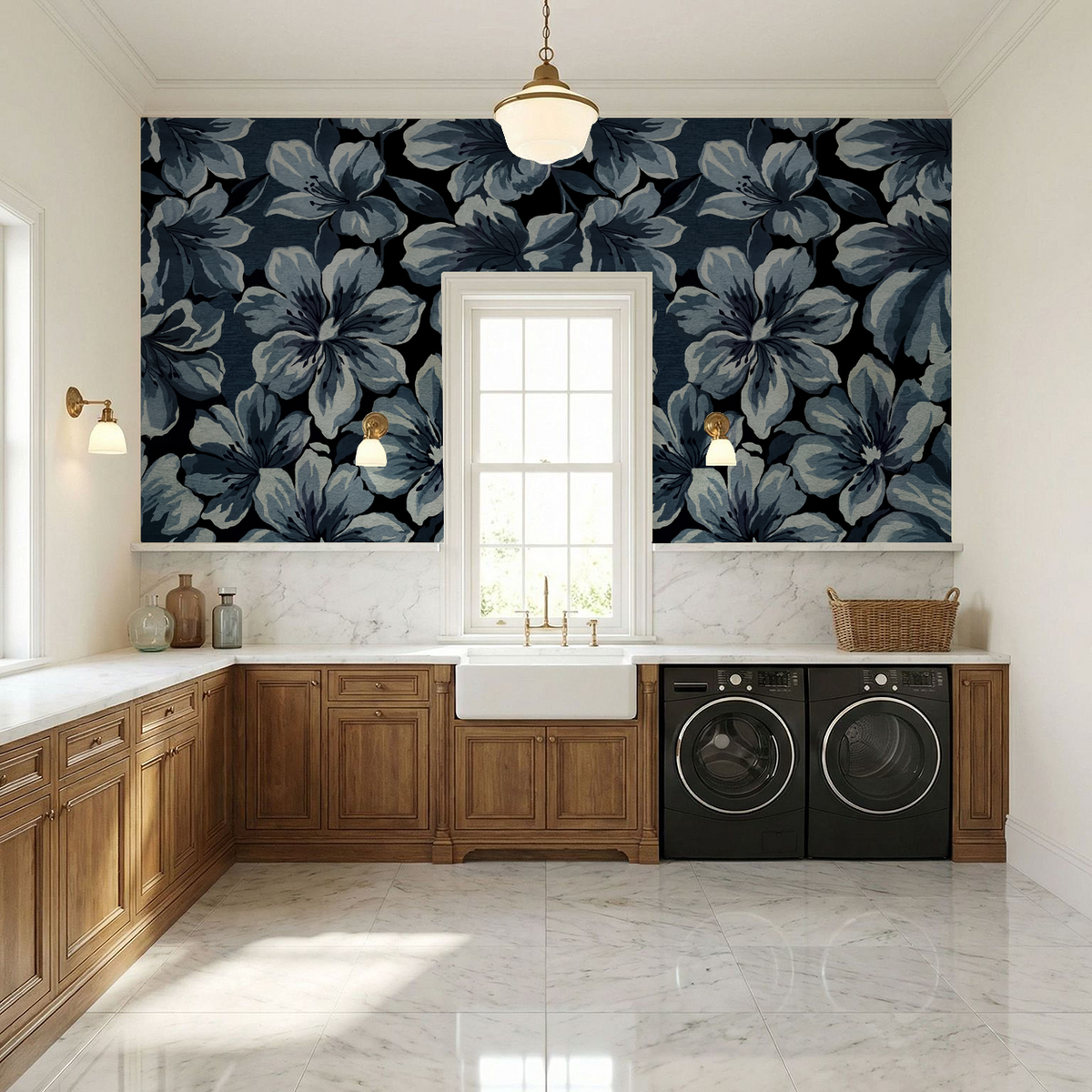 Twilight Blooms Removable Wallpaper