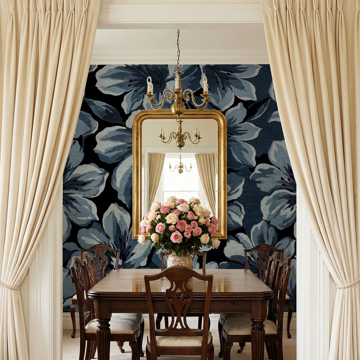 Twilight Blooms Removable Wallpaper