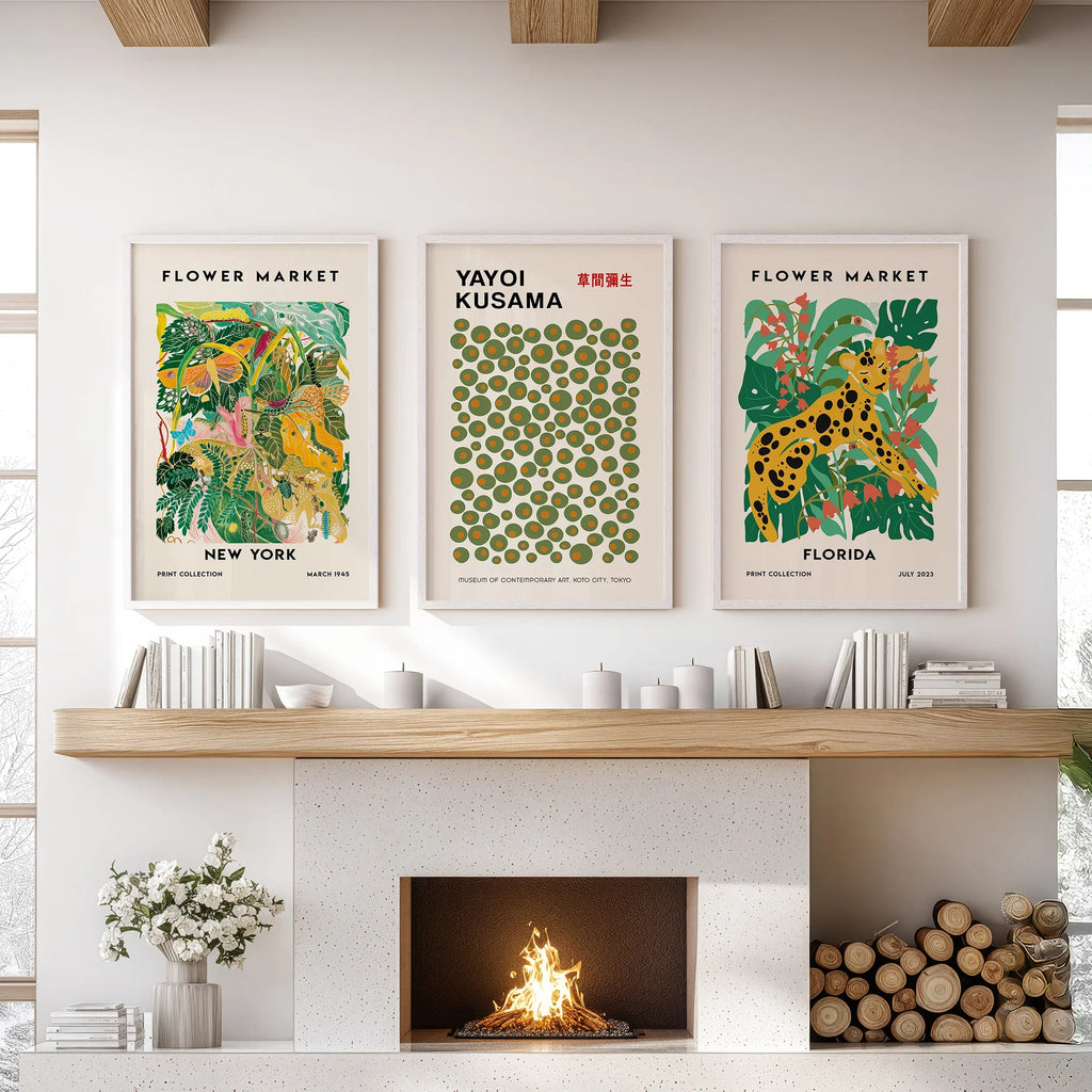 Flower Market - Modern Tropical Wall Prints Set