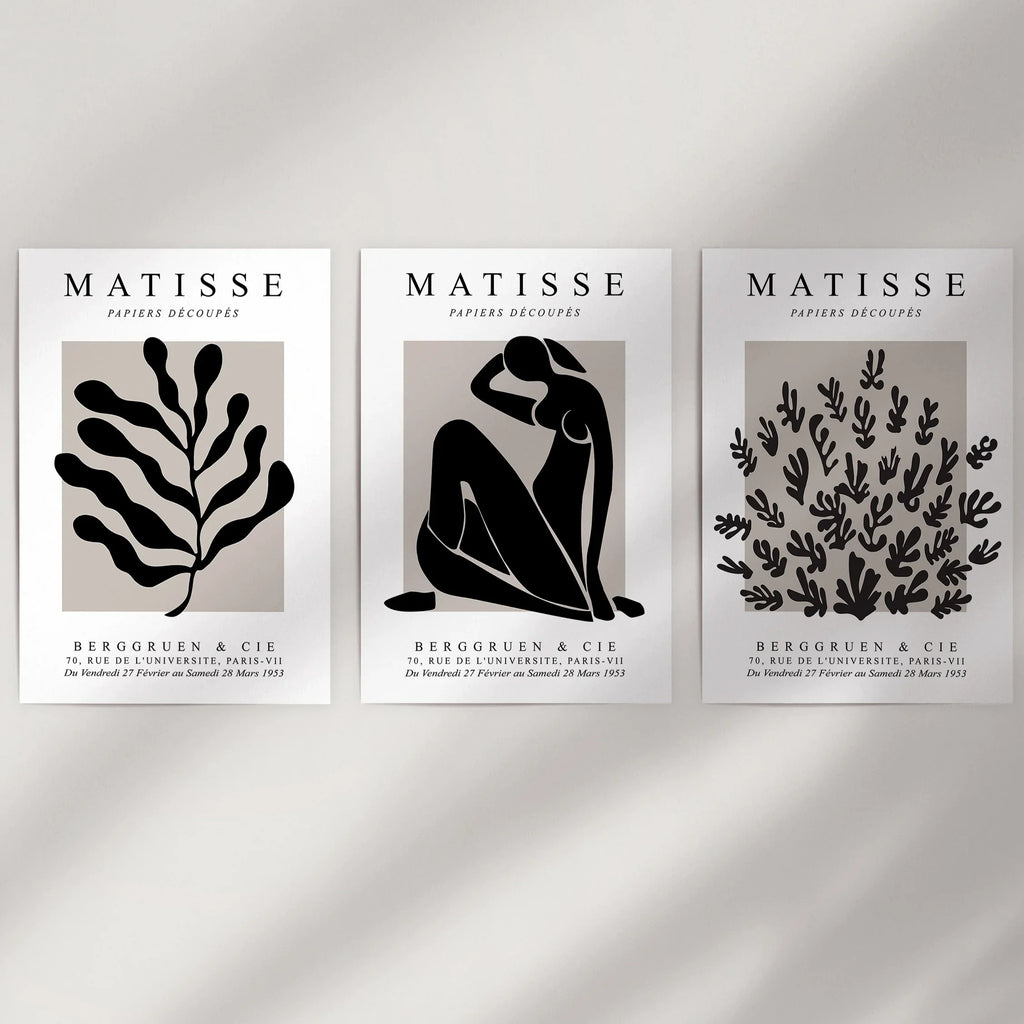 Matisse Minimalist Botanical, Figure Wall Prints Set