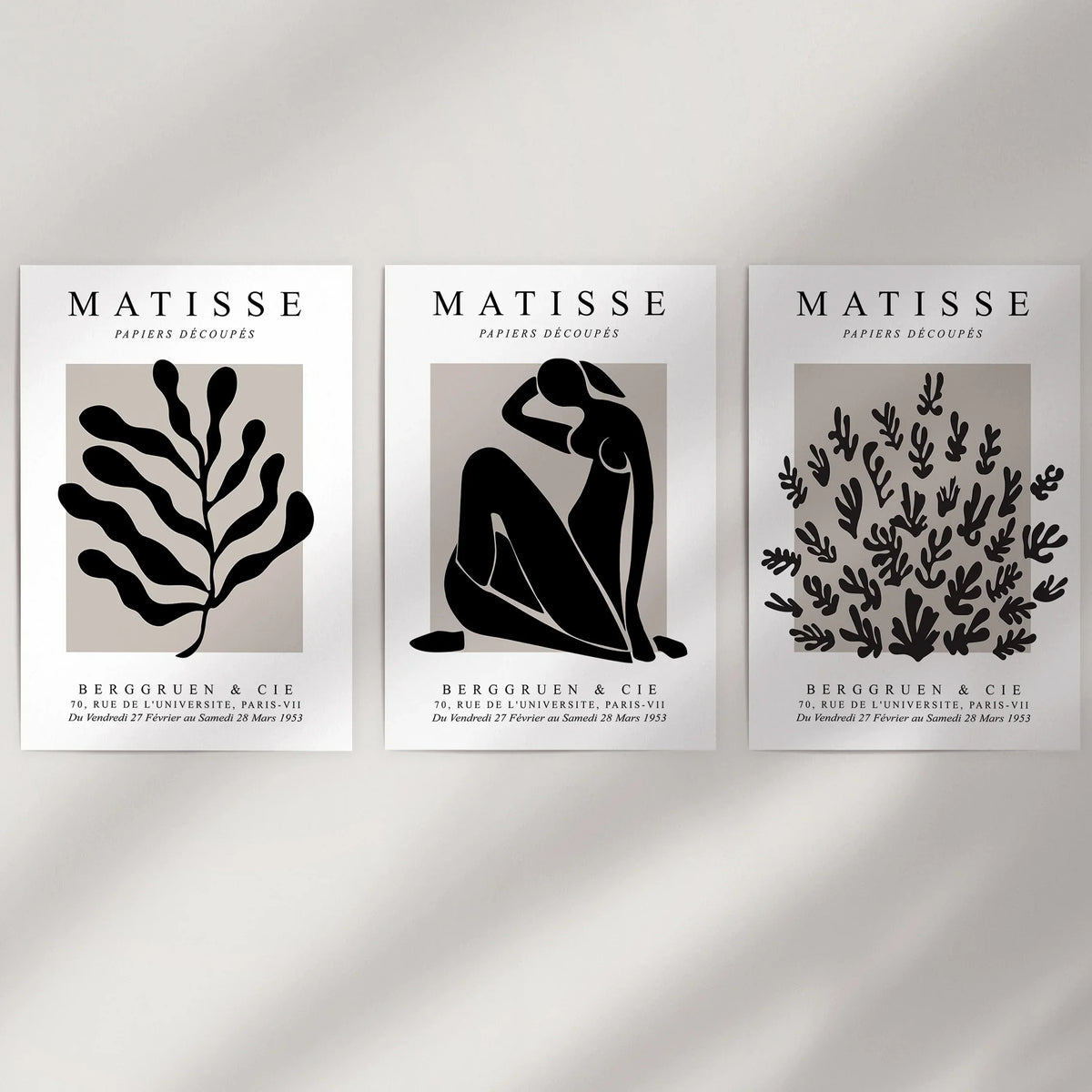 Matisse Minimalist Botanical, Figure Wall Prints Set